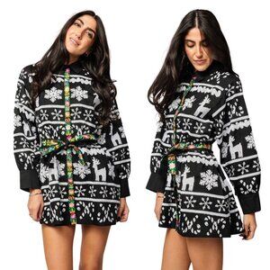 Nordic Reindeer Tie Dress